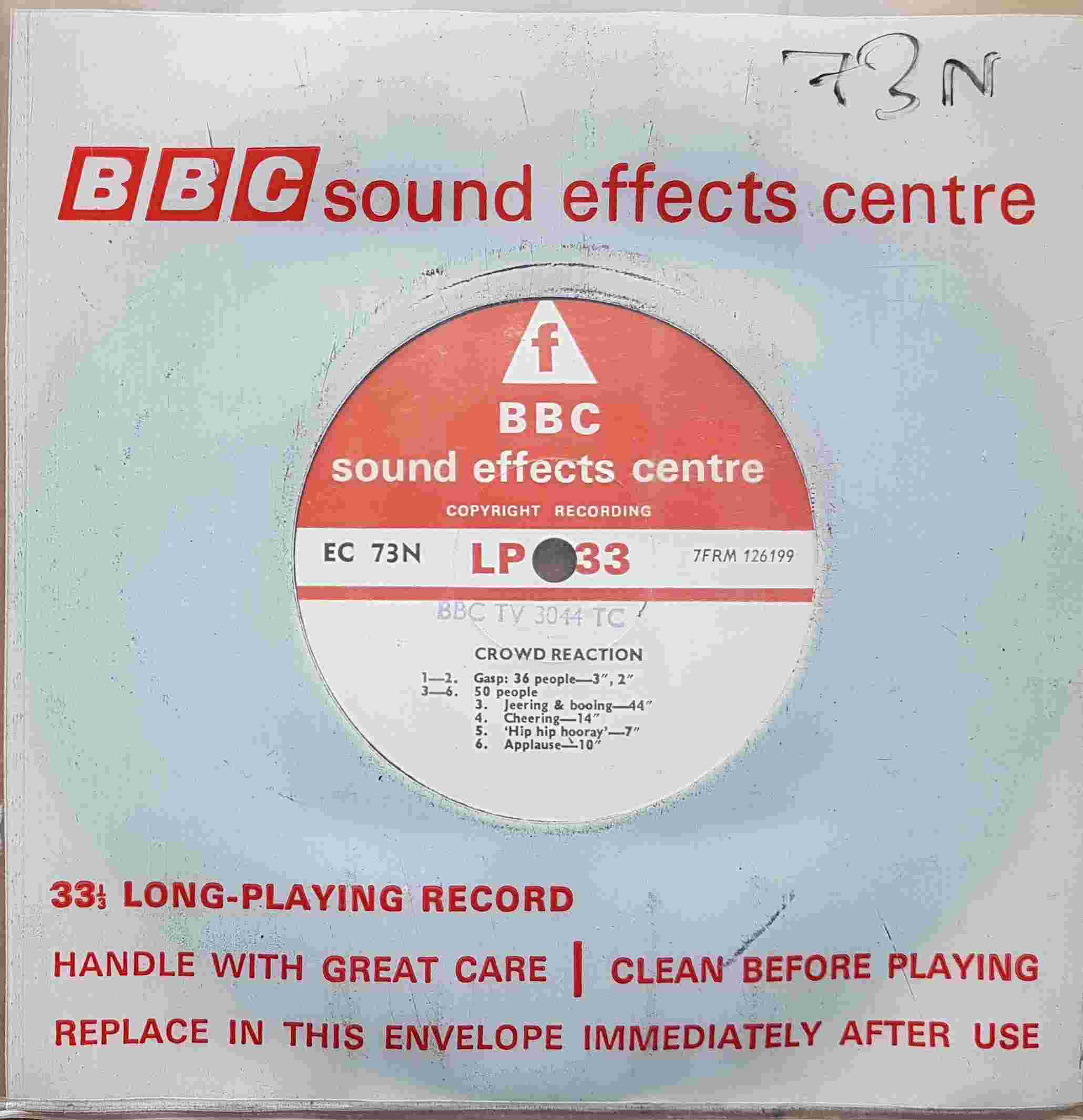 Picture of EC 73N Crowd reaction by artist Not registered from the BBC records and Tapes library
